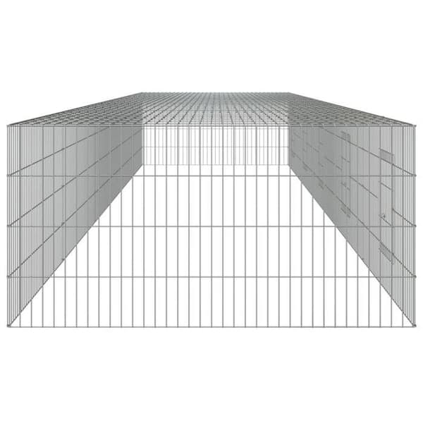 Maison Exclusive - Kaninbur 5 paneler 541x109x54 cm Galvaniserat stål Silver