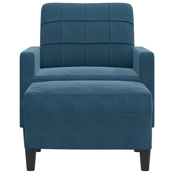 Stol - EKSKLUSIV HUS - 60 cm - Blå - Velour - Metalstruktur Blå