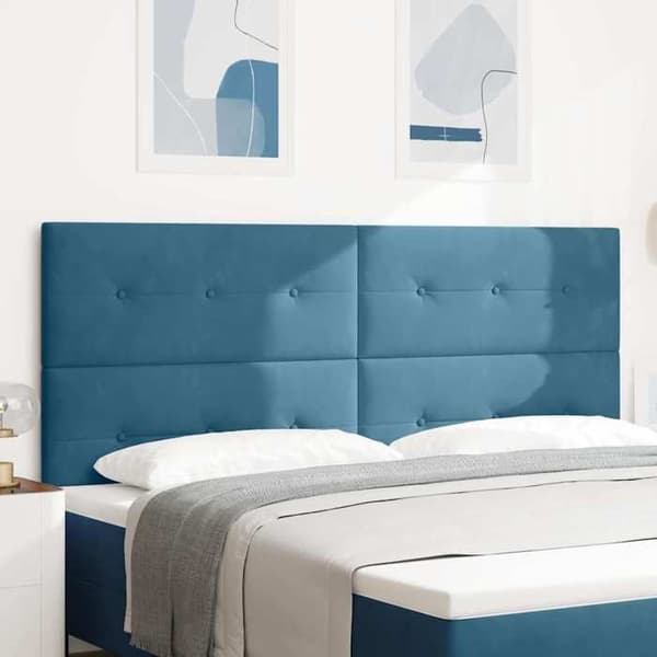 Maison Exclusive - Hovedgærde Mørkeblå 200 cm Velour