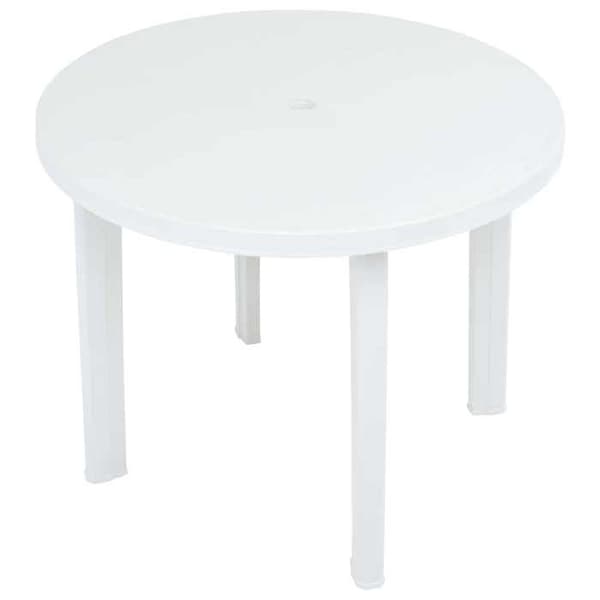 Maison Exclusive - Trädgårdsbord Vit 89 cm Plast Vit