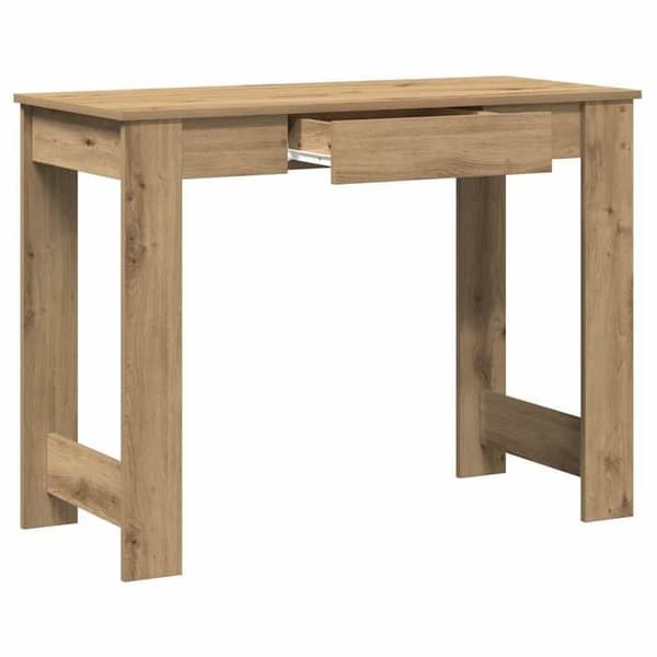Maison Exclusive - Håndlavet egetræskontor 100x45x75 cm ingeniørtræ Ek