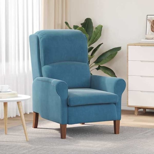 Maison Exclusive - blå velour lænestol