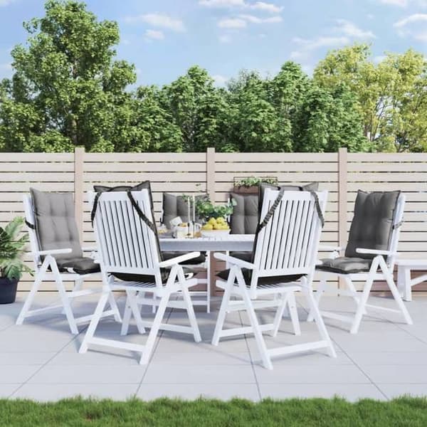 Maison Exclusive - Stolar med hög rygg, 6-pack, grått Oxford-tyg grå