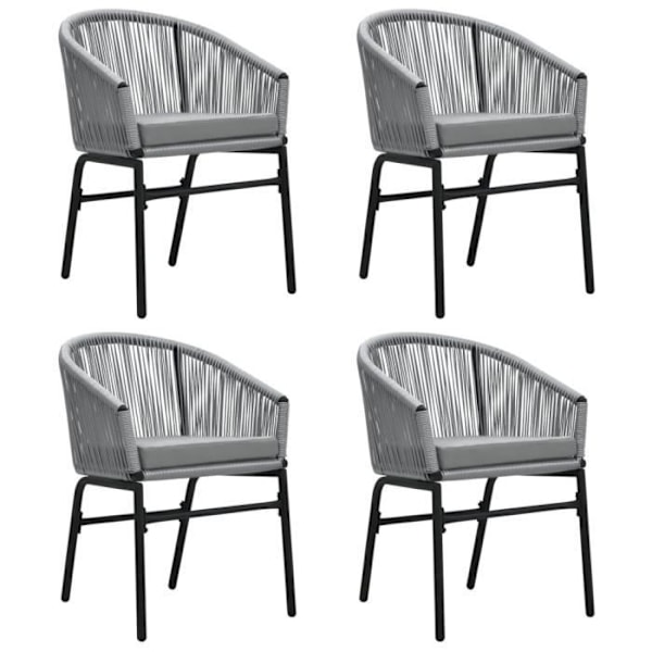 GråHave Spisebordssæt 5 pcs Grå Grå