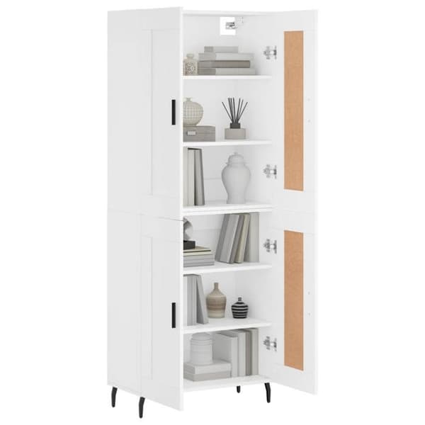 Maison Exclusive - Buffé hög Vit 69,5x34x180 cm Ingenjörsträ