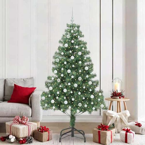 Juletræ - EKSKLUSIV HUS - 210 cm - PVC - LED USB 5V - Indendørs/Udendørs Grön