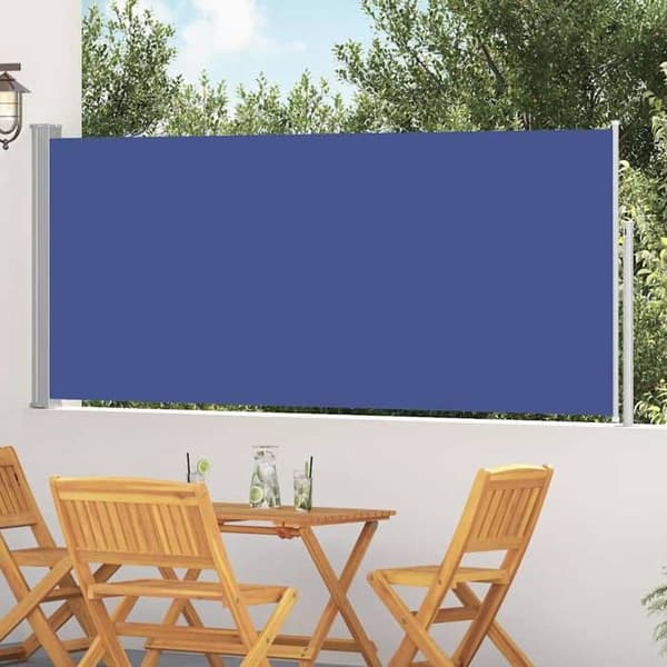 Maison Exclusive - Fällbart sidotak 117x314 cm Blå