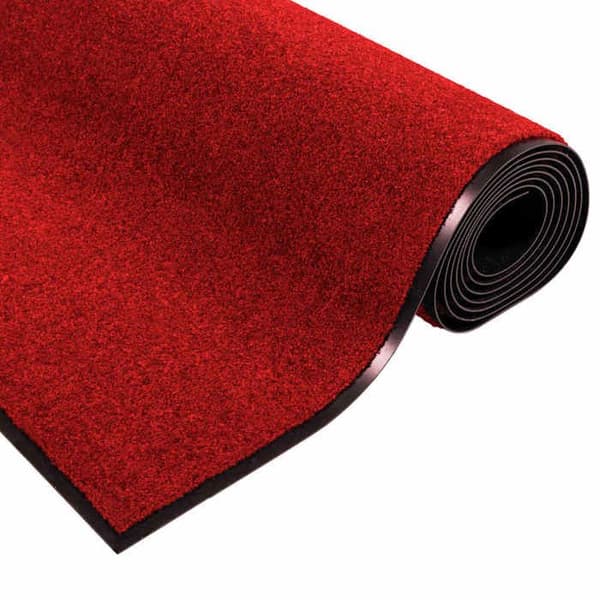 Maison Exclusive - Punainen ja musta sisäänkäyntimatto 90 x 150 cm 100% polyamidia