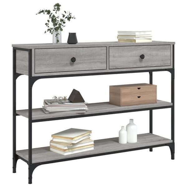 Maison Exclusive - Consolebord sonoma grå 100x25x75 cm ingeniørtræ