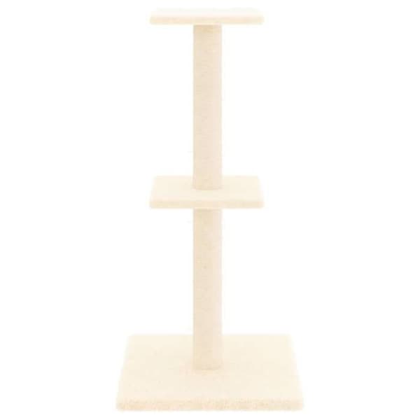 Maison Exclusive - Kissanpuu, jossa on kreppikuituinen raapimispuu, 73 cm Grädde