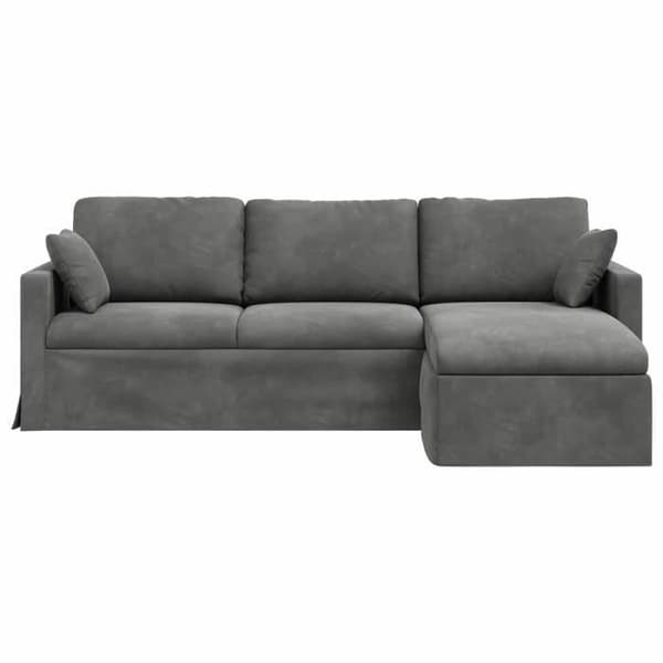 Maison Exclusive - Mørkegrå Sofa 228 x 134 x 80 cm Velour