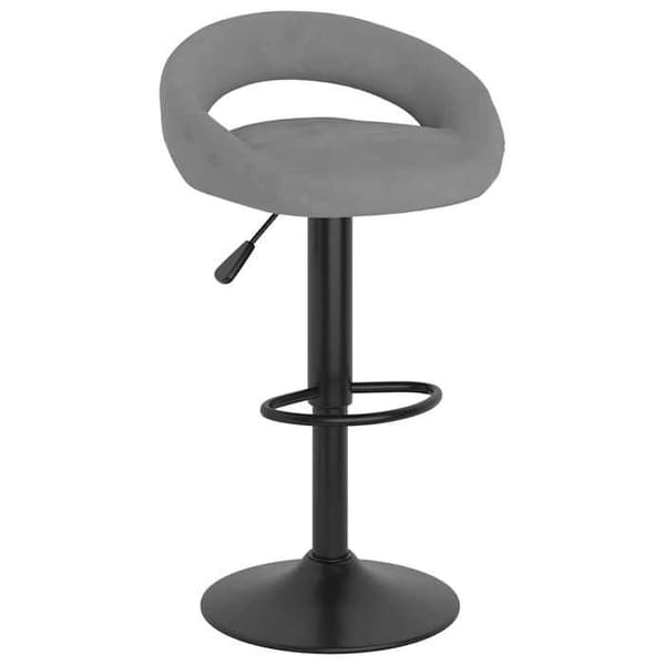 Maison Exclusive - Barstolar set om 2 ljusgrå sammet