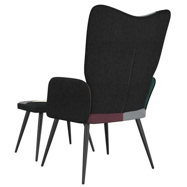 Maison Exclusive - Avkopplingsstol med puff i patchworktyg