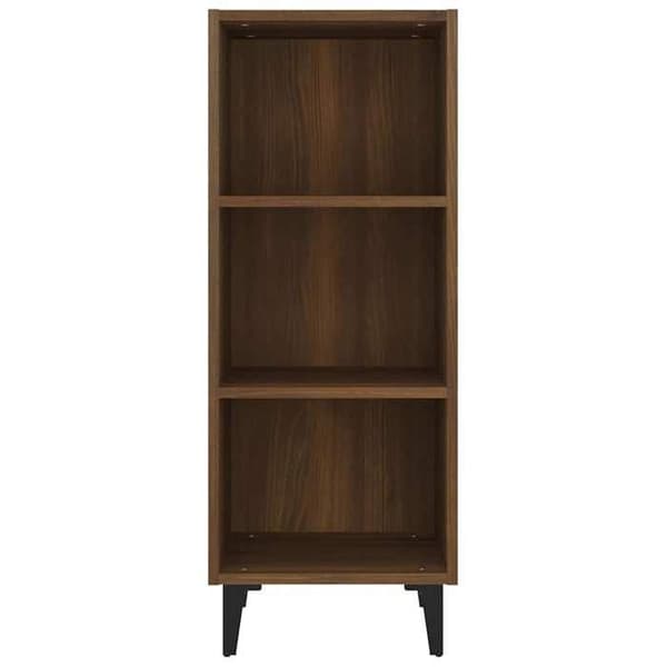 Maison Exclusive - Buffet i brunt egetræ 34,5x32,5x90 cm ingeniørtræ