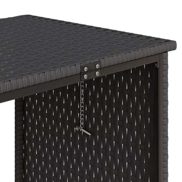 Maison Exclusive - L-formet sort havemøbel med bord og puder