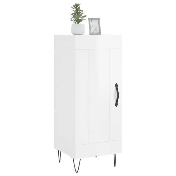 Maison Exclusive - Buffé Vit glänsande 34,5x34x90 cm Ingenjörsträ