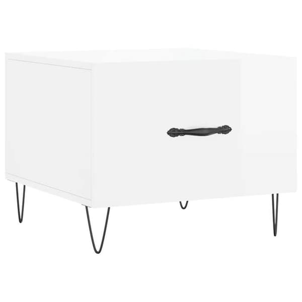 Maison Exclusive - 2 st soffbord vit glansig 50x50x40cm ingenjörsträ