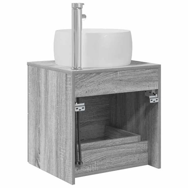 Exklusiv möbel - Väggmonterad handfat Vanity Sonoma grå 49,5 x 44,5 x 66 cm