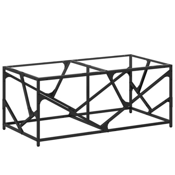 Bord - EKSKLUSIV HUS - 98,5x50x41 cm - transparent glasplade - inox ramme - rektangulær