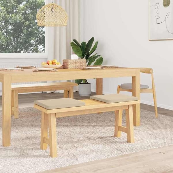 Maison Exclusive - Bænkpude 2 stk Mikrofiber Creme Dybde 35 cm Grädde