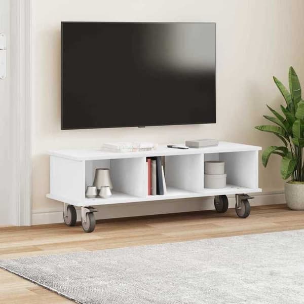 Maison Exclusive - TV-möbel 100 x 35 x 35 cm Vit Ingenjörsträ Vit