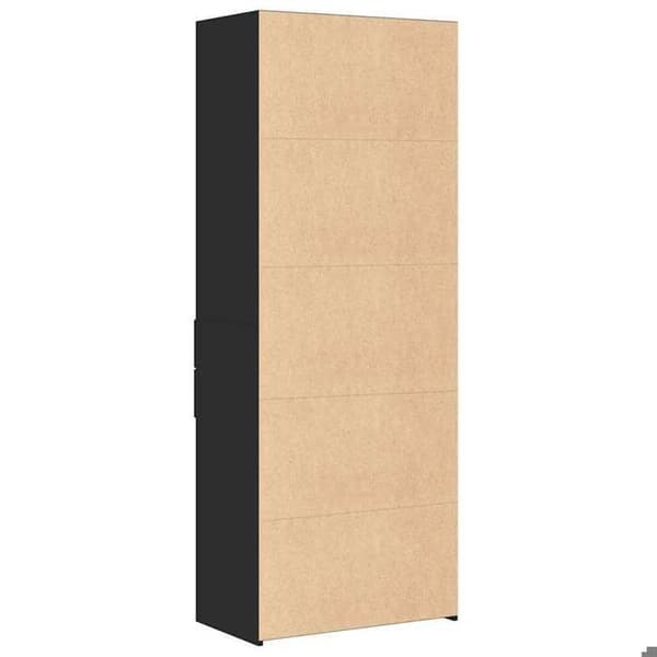 Maison Exclusive - Sort høj buffet 70x42,5x185 cm ingeniørtræ