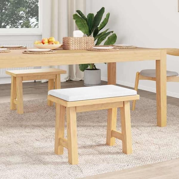 Maison Exclusive - Bänk Kudde Vit Tyg Djup 35 cm