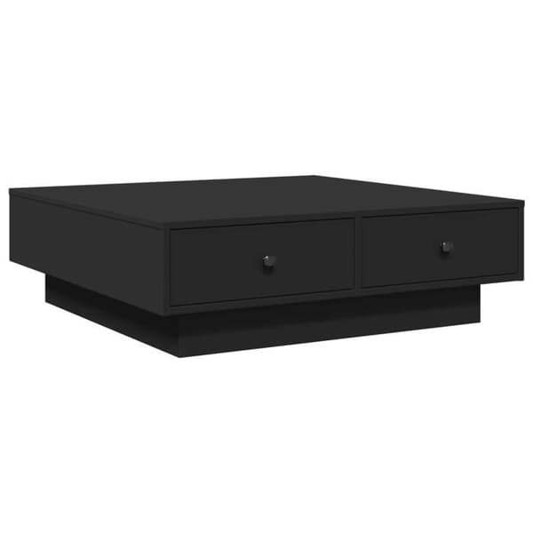 Bord - EKSKLUSIV HUS - 90x90x28 cm - Sort - Spånplader - Stor opbevaring Svart