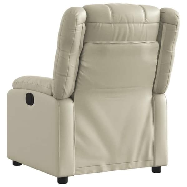 Maison Exclusive - Reclinerfåtölj i krämfärgad konstläder