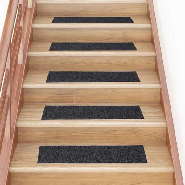 Maison Exclusive - Selvklæbende trappe tæpper 30 stk 76 x 20 cm Mørkegrå Rektangulær