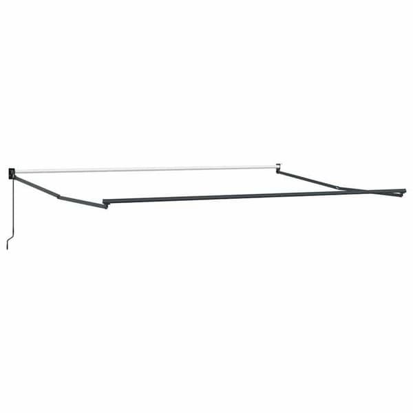 Maison Exclusive - Fällbart tak i antracit och vitt 4,5x3 m tyg/aluminium