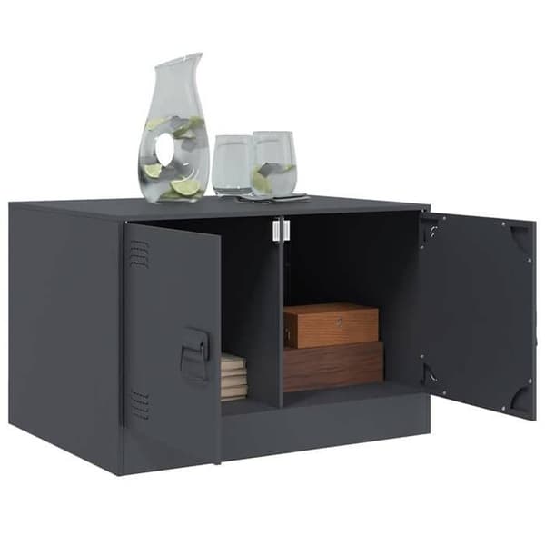 Maison Exclusive - Kaffe bord antracit 67x50x44 cm stål