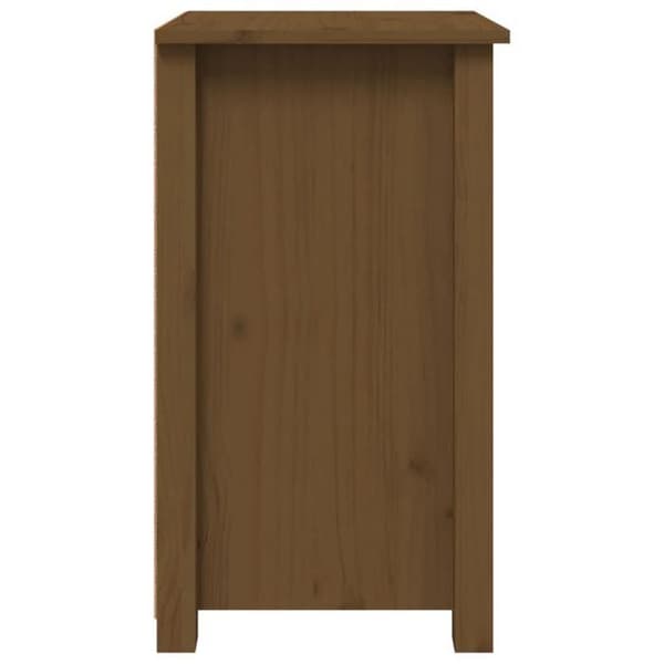 Maison Exclusive - Natborde 2 stk. Mørk honning 40x35x61,5 cm Solid fyr Honungsbrunt