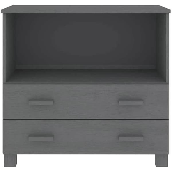 Maison Exclusive - Buffé HAMAR Mörkgrå 85x35x80 cm Massivt furu