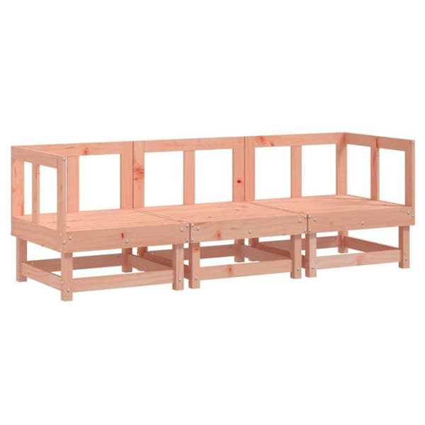 Modulært havemøbel - EKSKLUSIVT HUS - 3 dele - Massivt Douglas-træ - Lamel-design - Robust ramme