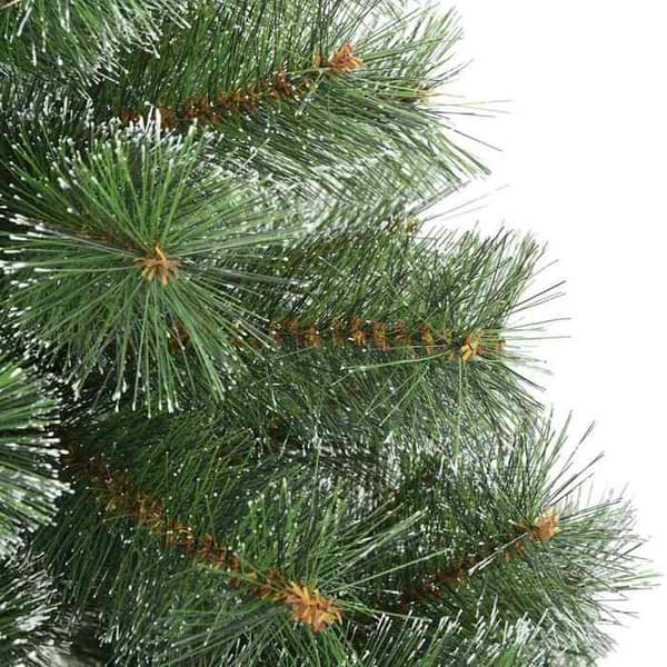 Julgran - EXKLUSIVT HEM - Konstgjord - Fällbara grenar - Snöeffekt - Fällbart järnstöd