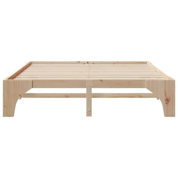 Maison Exclusive - Sängram Brun 200 x 200 cm Massivt trä
