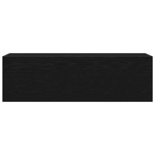 Maison Exclusive - Vægmonteret badeværelsesskab sort 100x25x30 cm ingeniørtræ