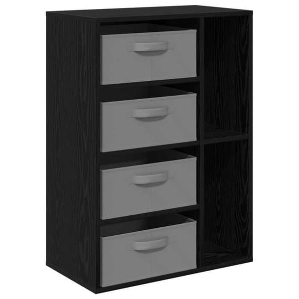Maison Exclusive - Buffet Sort egetræ 60 x 33,5 x 84 cm svart ek