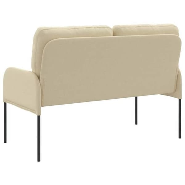 Divaani - MAISON EXCLUSIVE - 110 cm - Kermansävy - Vaneri - Polyesteripäällyste Grädde
