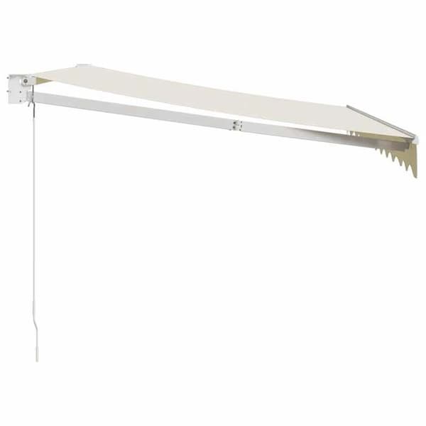 Maison Exclusive - Retractable awning crème 3x2,5 m tyg och aluminium