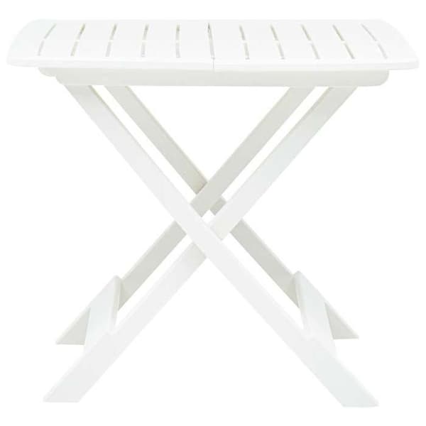 Maison Exclusive - Fällbord för trädgård Vit 79x72x70 cm Plast Vit
