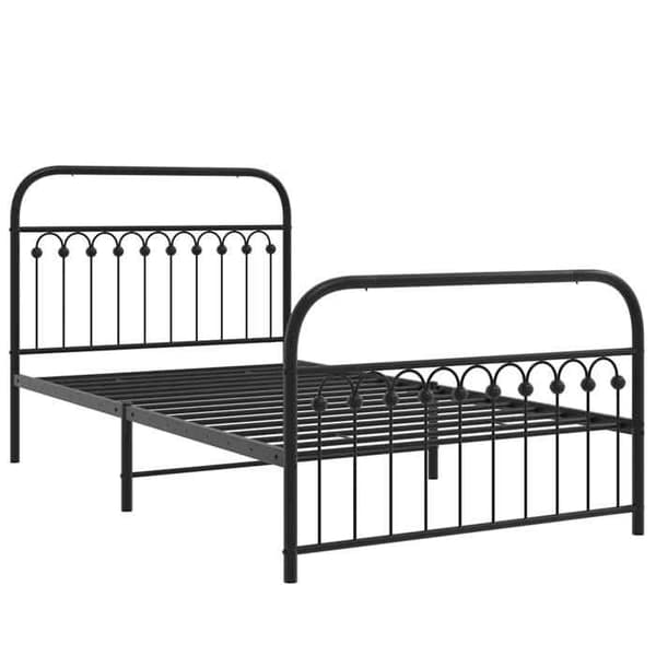 Sengestel - EKSKLUSIV HUS - 107 x 203 cm - Stål - Sort - Lamelseng Svart