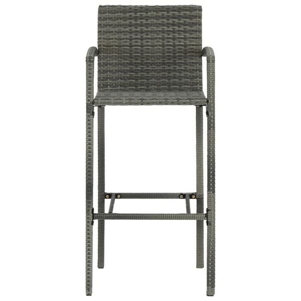 Maison Exclusive - Barstolar set om 4 grå vävd resin