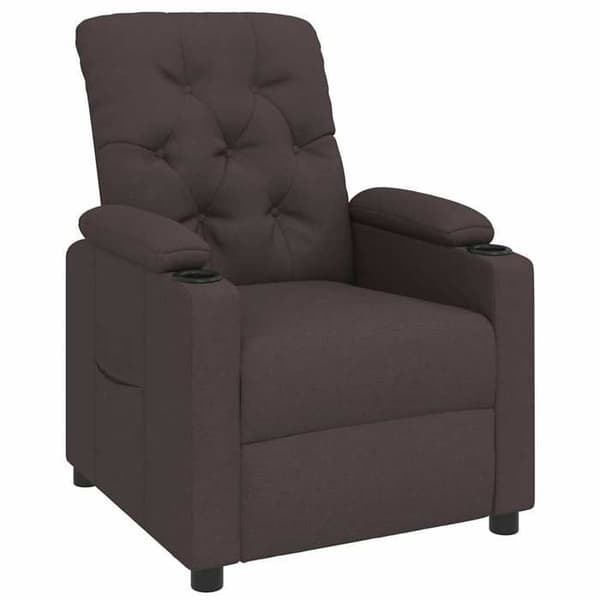 Maison Exclusive - Fällbar fåtölj Mörkbrun Tyg Mörkbrun