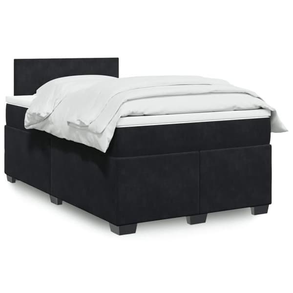 Maison Exclusive - Seng med lameller og sort madras 120x190 cm fløjl
