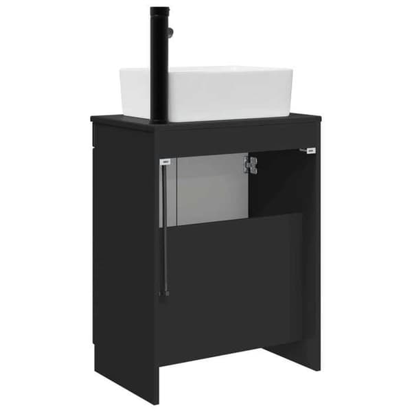 Maison Exclusive - Badeværelsesmøbel med sort vask 54 x 35 x 83 cm