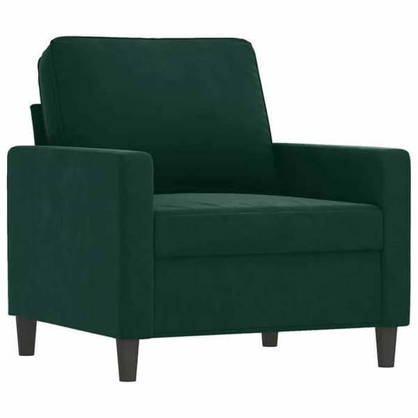 Maison Exclusive - Sæt af 3 sofaer med mørkegrønne velourpuder