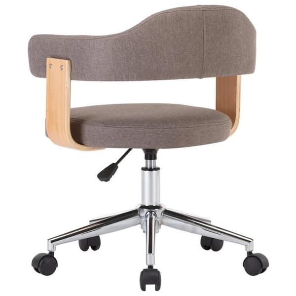 Maison Exclusive - Snurrande matstolar set om 2 taupe böjd trä och tyg Mol