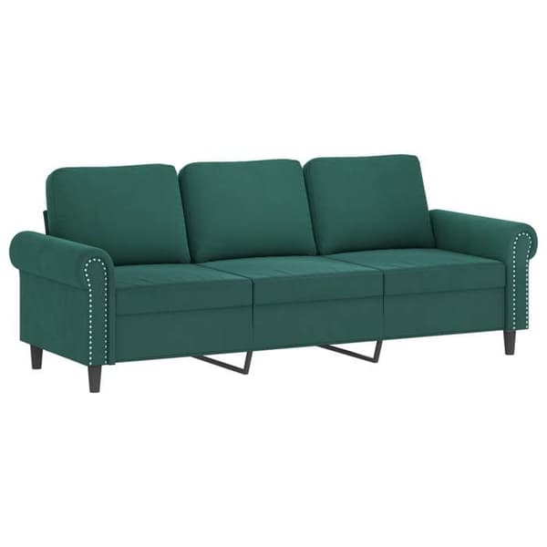 Maison Exclusive - Sæt af 4 sofaer med mørkegrønne velourpuder